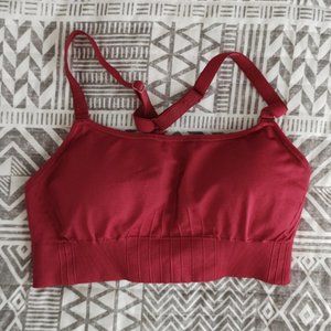 Red sports bra top size Small